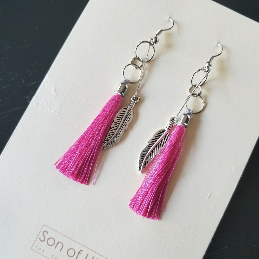 Hand made tassel earrings